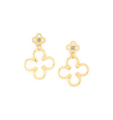 ori tao bijoux-clover-boucles d'oreilles-swarovski-dorées-bijoux-totem