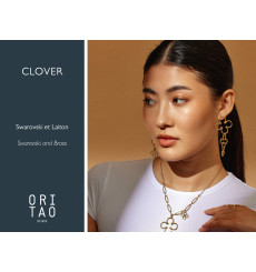 ori tao bijoux-clover-dormeuses-argentées-trèfle-bijoux totem.