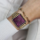 cluse-tetragone-dark cherry-montre-femme-acier-doré-bijoux totem