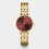 cluse-boho chic-dark cherry-montre-femme-acier-doré-bijoux totem