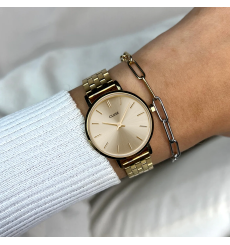 cluse-boho chic-gold-montre-femme-acier-doré-bijoux totem