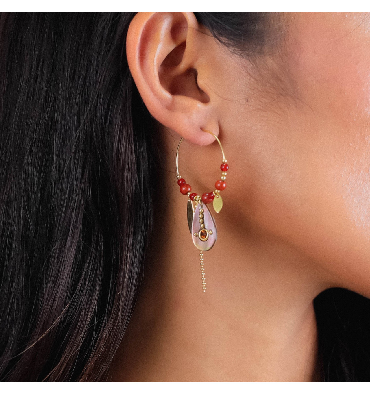 franck herval-louison-boucles d'oreilles-créoles-bijoux totem.