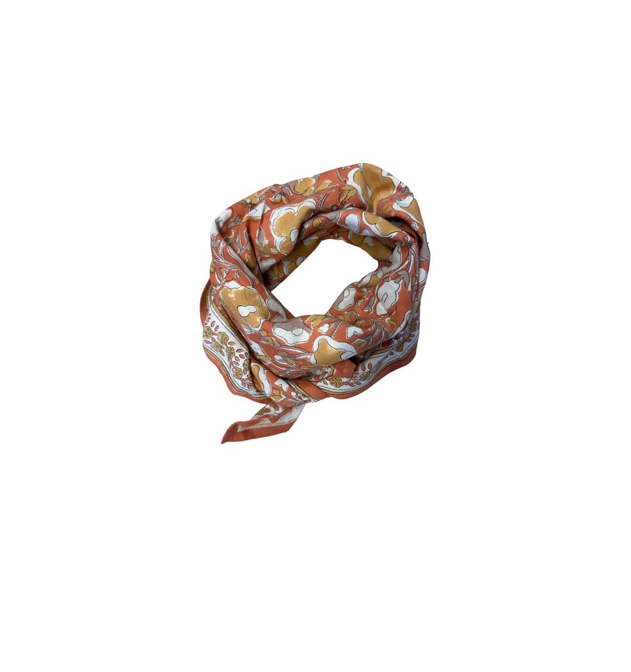 so family-foulard-cosmos rouille-coton-bijoux totem.