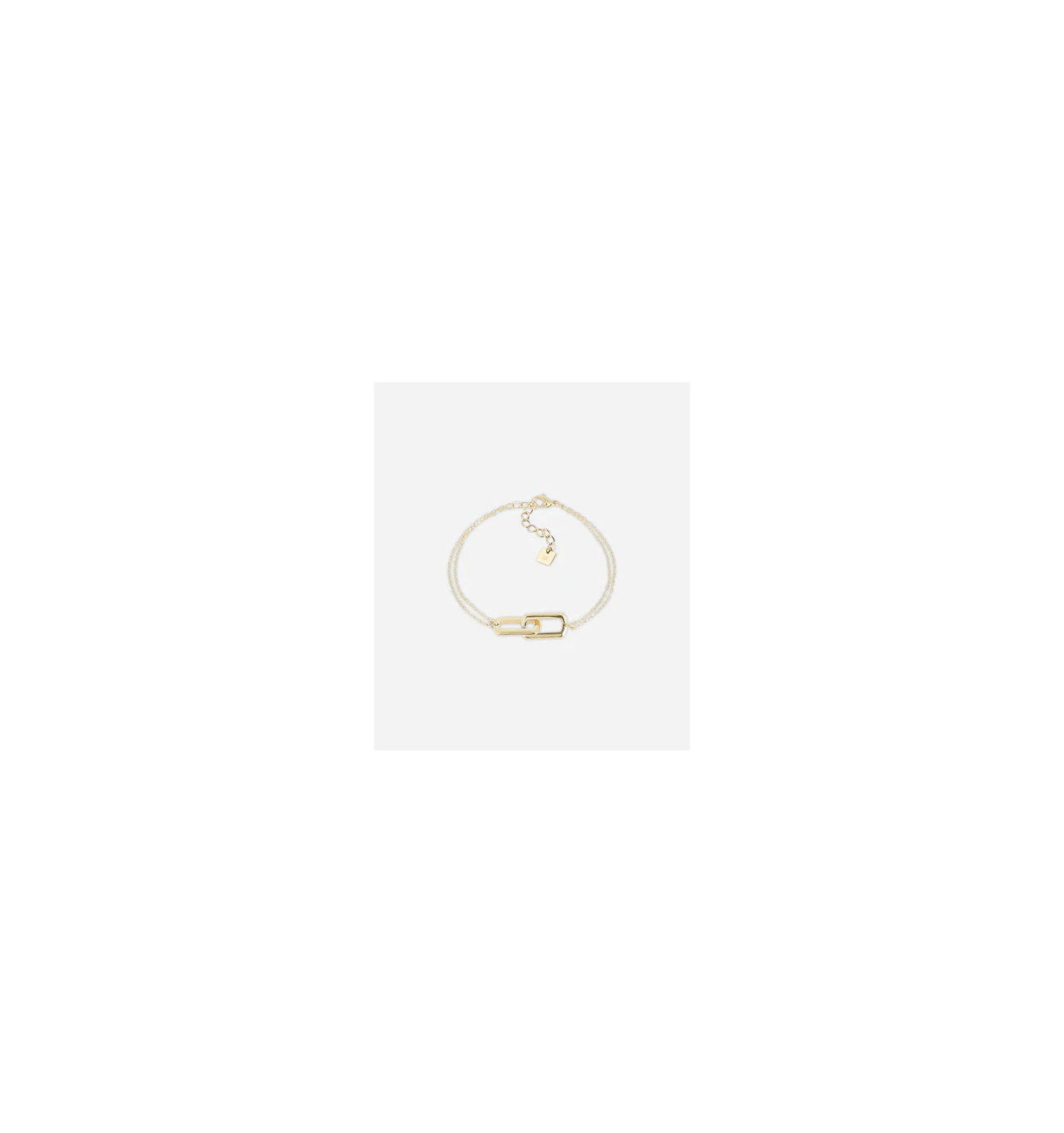 zag-bijoux-gamma-bracelet-acier-doré-2 rangs-bijoux totem.