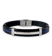 elden-paris-jeff2-bracelet homme-acier-cuir-noir-bijoux totem