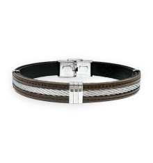 elden-paris-will-bracelet homme-acier-cuir-marron-bijoux totem