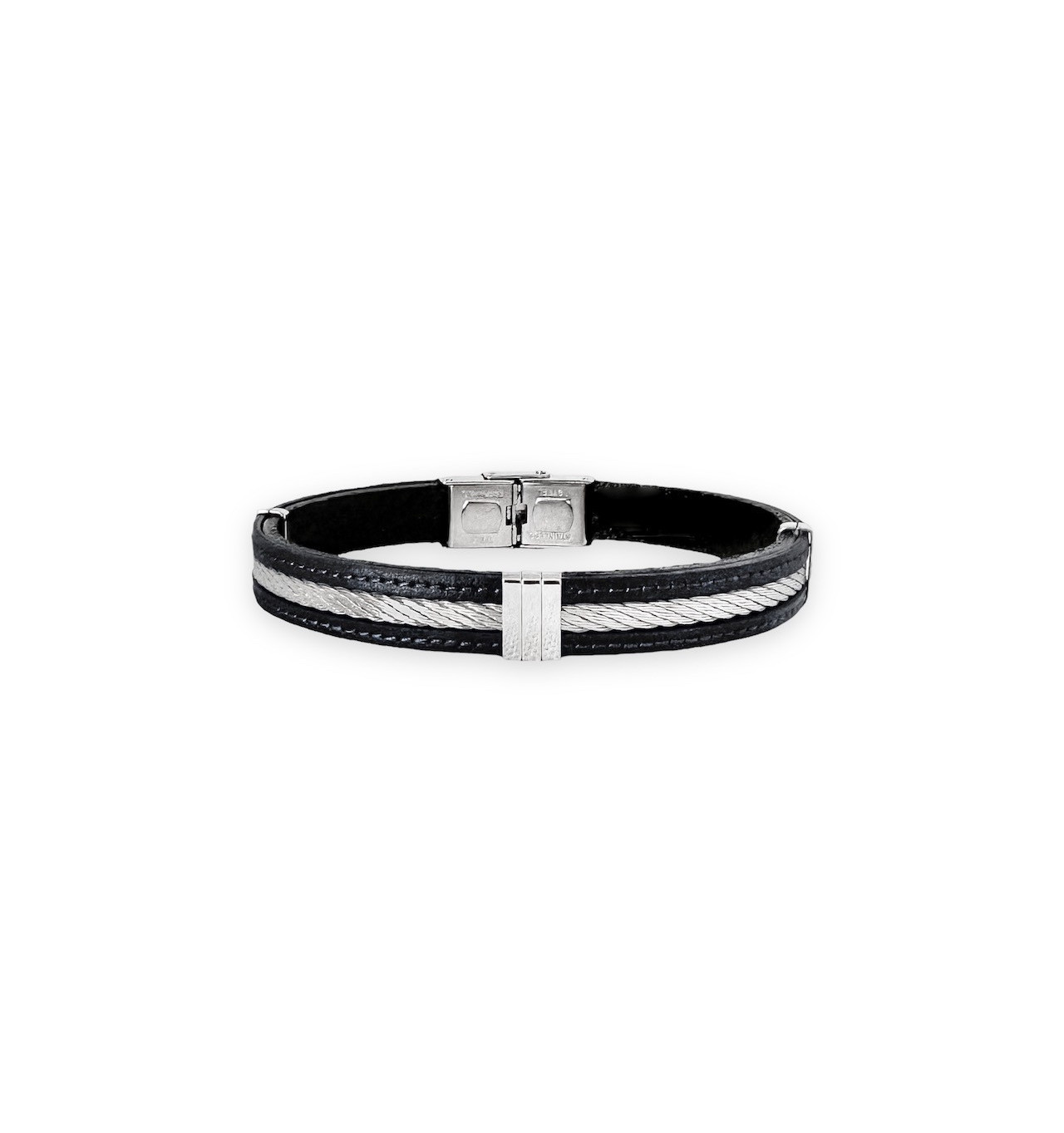 elden-paris-will-bracelet homme-acier-cuir-noir-bijoux totem