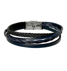 elden-paris-edgar-bracelet homme-acier-cuir-multirangs-bijoux totem