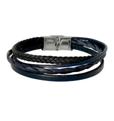 elden-paris-edgar-bracelet homme-acier-cuir-multirangs-bijoux totem