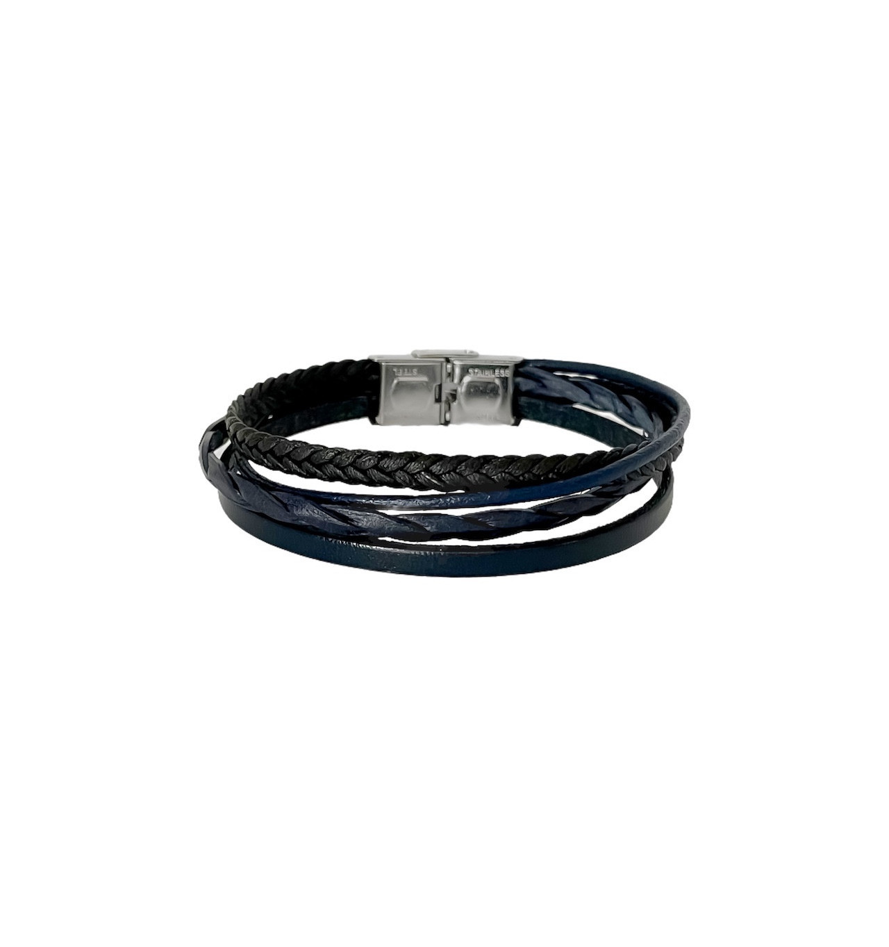 elden-paris-edgar-bracelet homme-acier-cuir-multirangs-bijoux totem