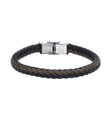 elden-paris-achille-bracelet homme-acier-cuir-bicolore-bijoux-totem