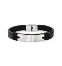 elden-paris-zakk-bracelet homme-acier-cuir-noir-bijoux-totem