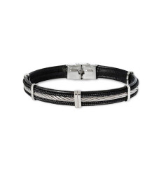 elden-paris-martin-bracelet homme-acier-cuir-noir-bijoux-totem