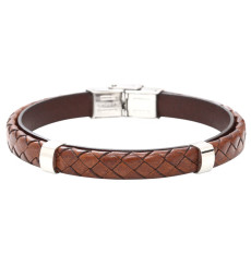 elden-paris-everyday-dark-bracelet homme-acier-cuir-marron-bijoux-totem