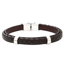 elden-paris-everyday-dark-bracelet homme-acier-cuir-marron-bijoux-totem