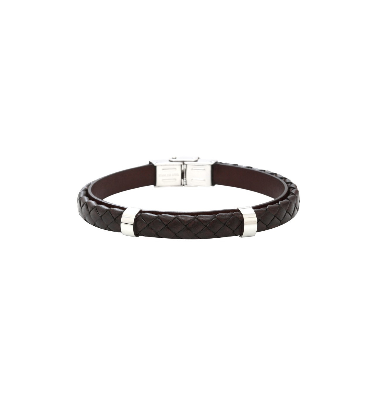 elden-paris-everyday-dark-bracelet homme-acier-cuir-marron-bijoux-totem