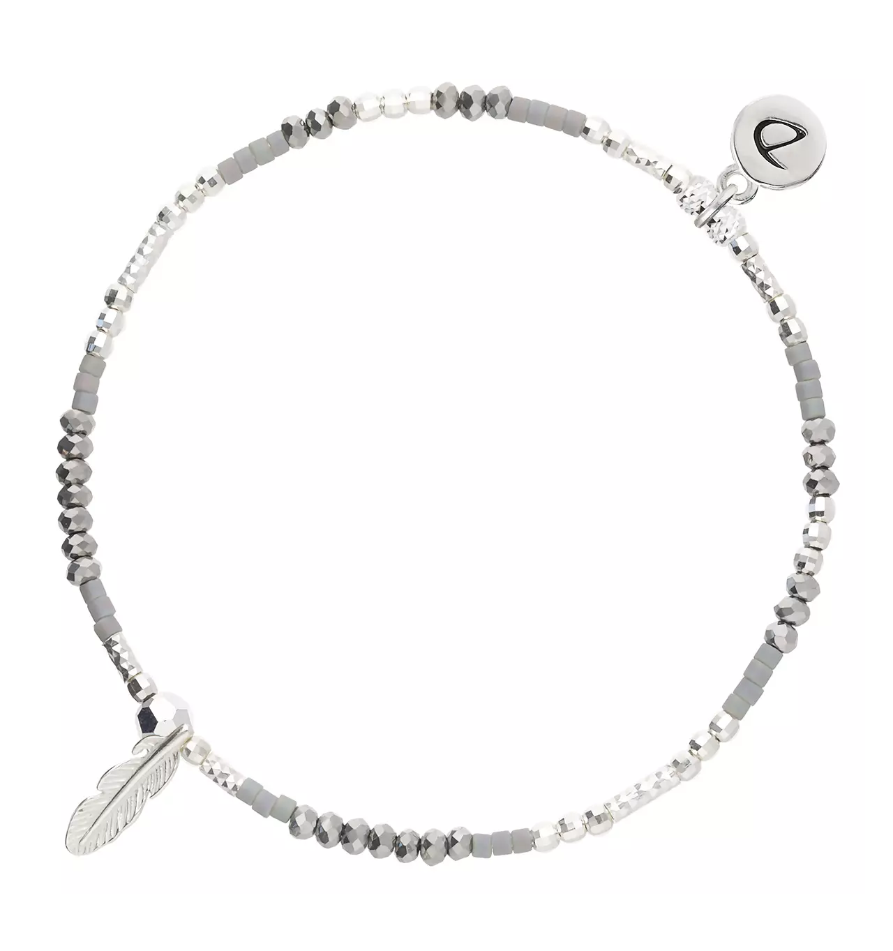 doriane-bijoux-bracelet-élastique-argent-gris-plume-merida-bijoux-totem.