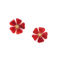 nature bijoux-hibiscus-boucles d'oreilles-fleurs-bijoux totem.