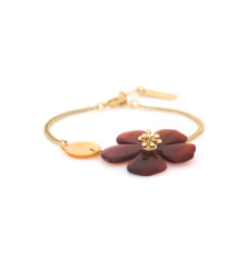 nature bijoux-hibiscus-bracelet-ajustable-petite-fleur-bijoux totem.