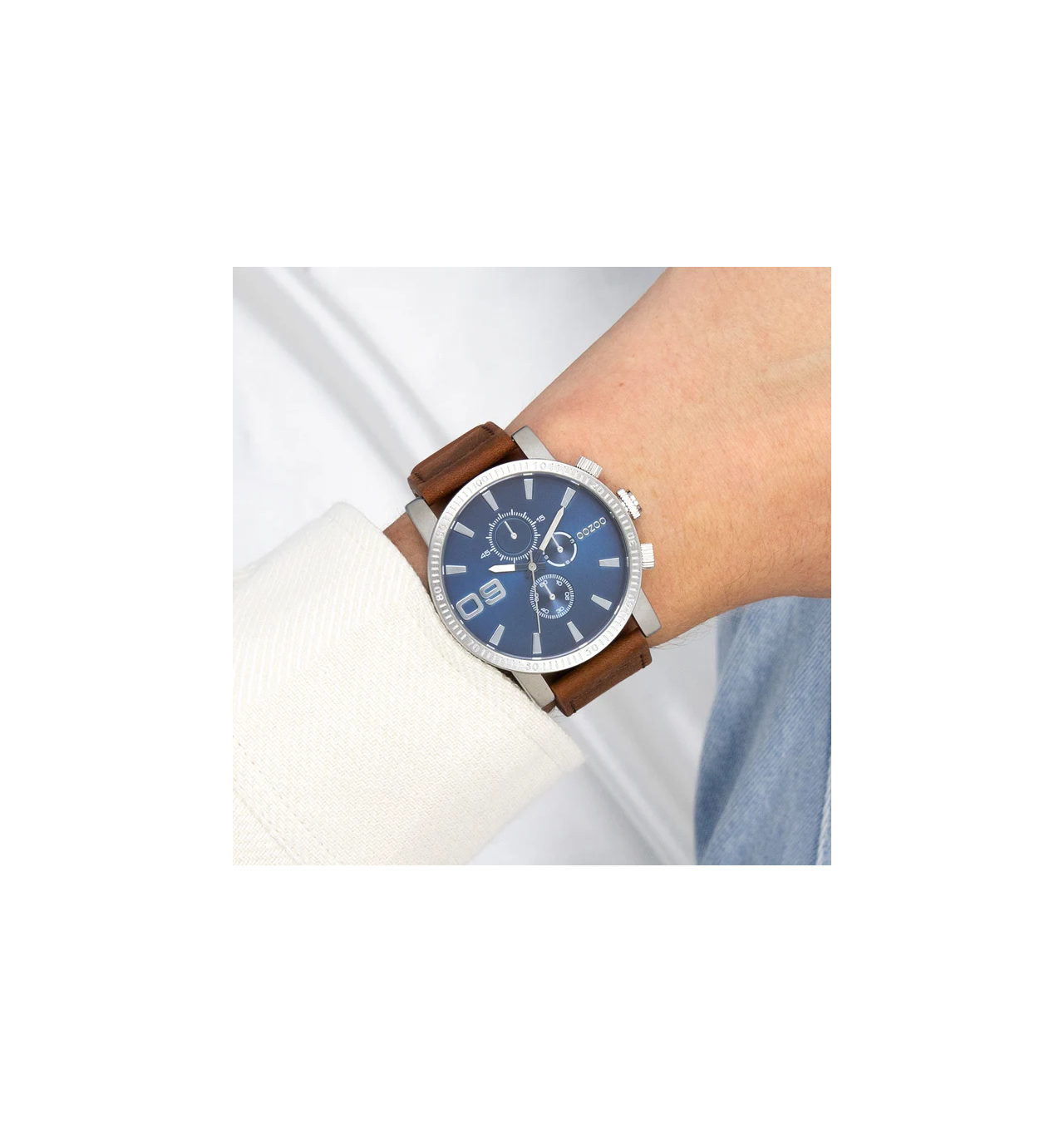 oozoo-montre-homme-acier-cuir-bijoux totem