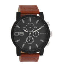 oozoo-montre-homme-acier-cuir-bijoux totem