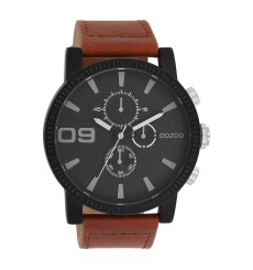 oozoo-montre-homme-acier-cuir-bijoux totem