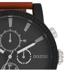 oozoo-montre-homme-acier-cuir-bijoux totem