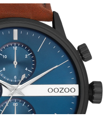 oozoo-montre-homme-acier-cuir-bijoux totem