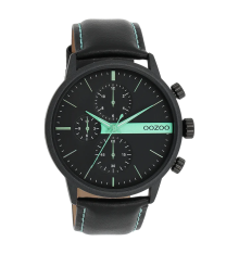 oozoo-montre-homme-acier-cuir-bijoux totem