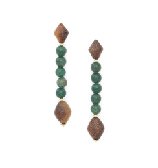 nature bijoux-aventurine-boucles d'oreilles-longues-bijoux totem.