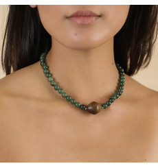 nature bijoux-aventurine-collier-court-bijoux totem.