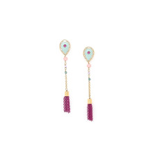 franck-herval-carlotta-boucles d'oreilles-pompon-bijoux totem.