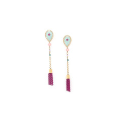 franck-herval-carlotta-boucles d'oreilles-pompon-bijoux totem.