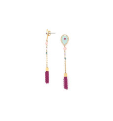 franck-herval-carlotta-boucles d'oreilles-pompon-bijoux totem.