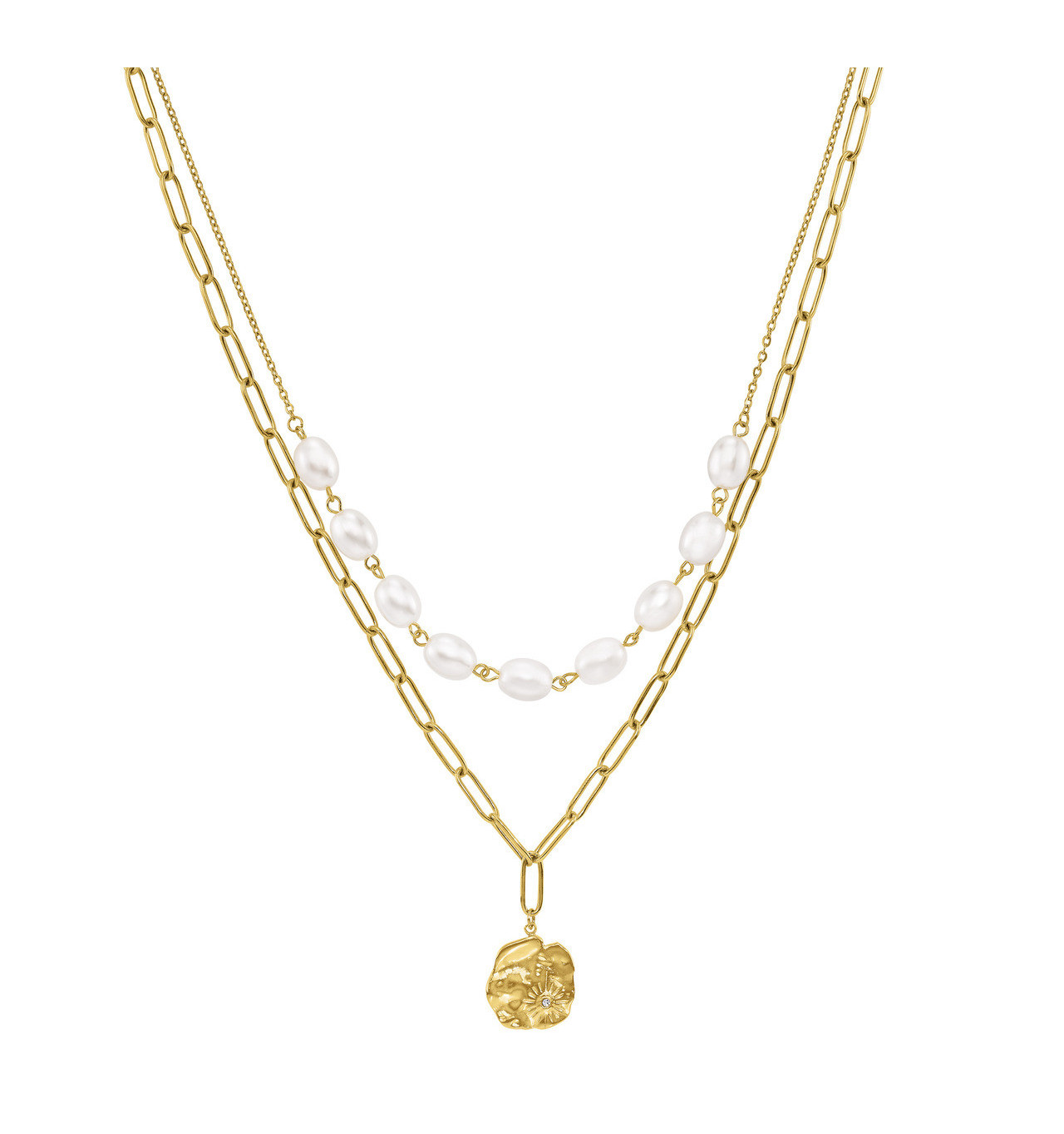 numéro-3-bijoux-collier-acier-doré-perle-de-verre-bijoux-totem.