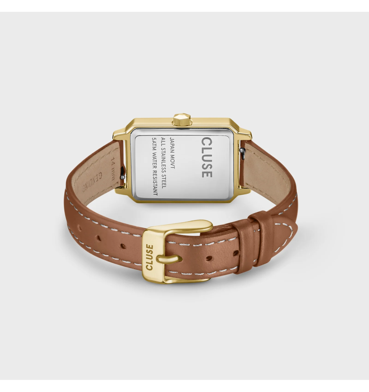 cluse-fluette-montre-femme-or-acier-cuir-brun-bijoux totem