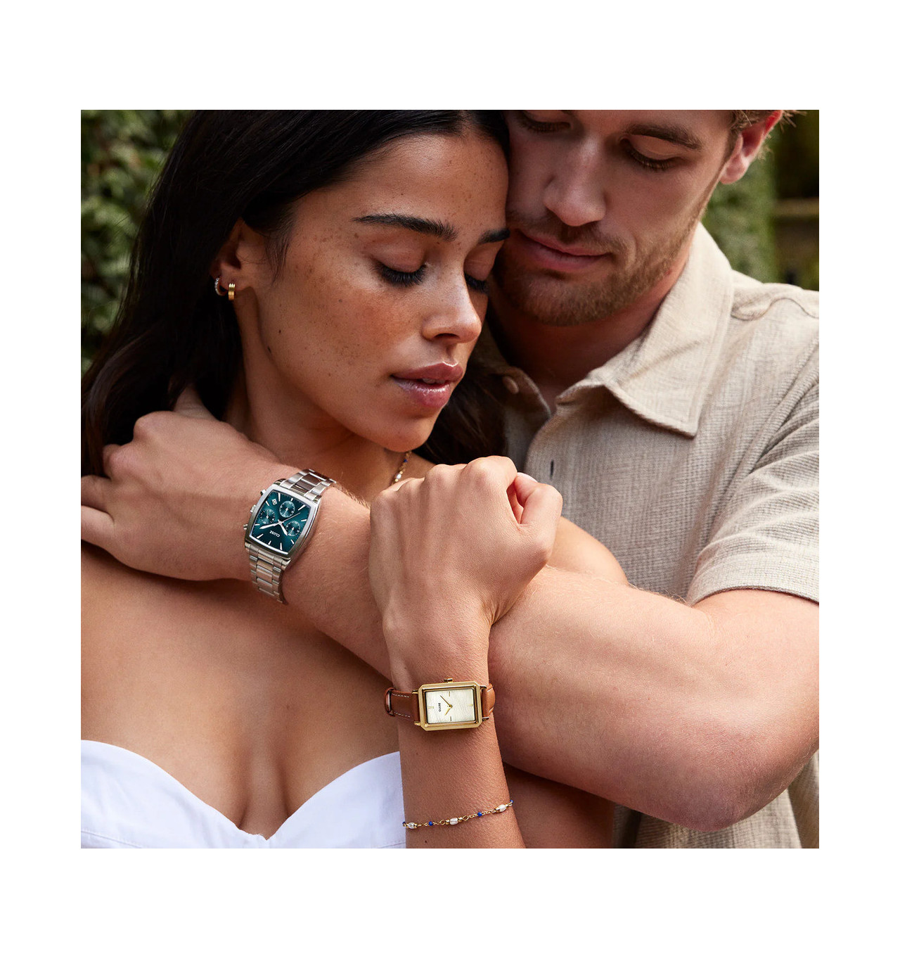 cluse-fluette-montre-femme-or-acier-cuir-brun-bijoux totem