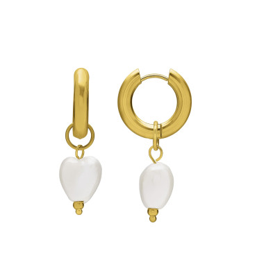 Boucles d'oreilles Créoles Acier doré, Marque N°3 | Bijoux Totem