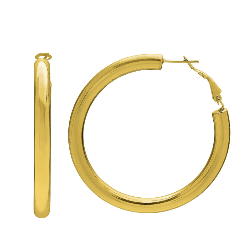 numéro-3-boucles d'oreilles-créoles-acier-doré-bijoux-totem.