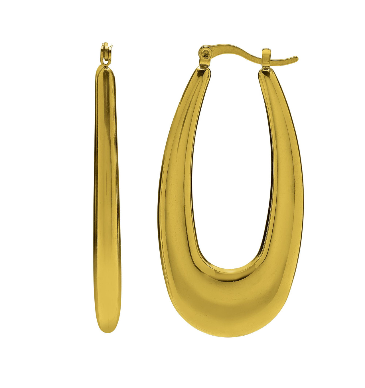 numéro-3-boucles d'oreilles-créoles-acier-doré-bijoux-totem.