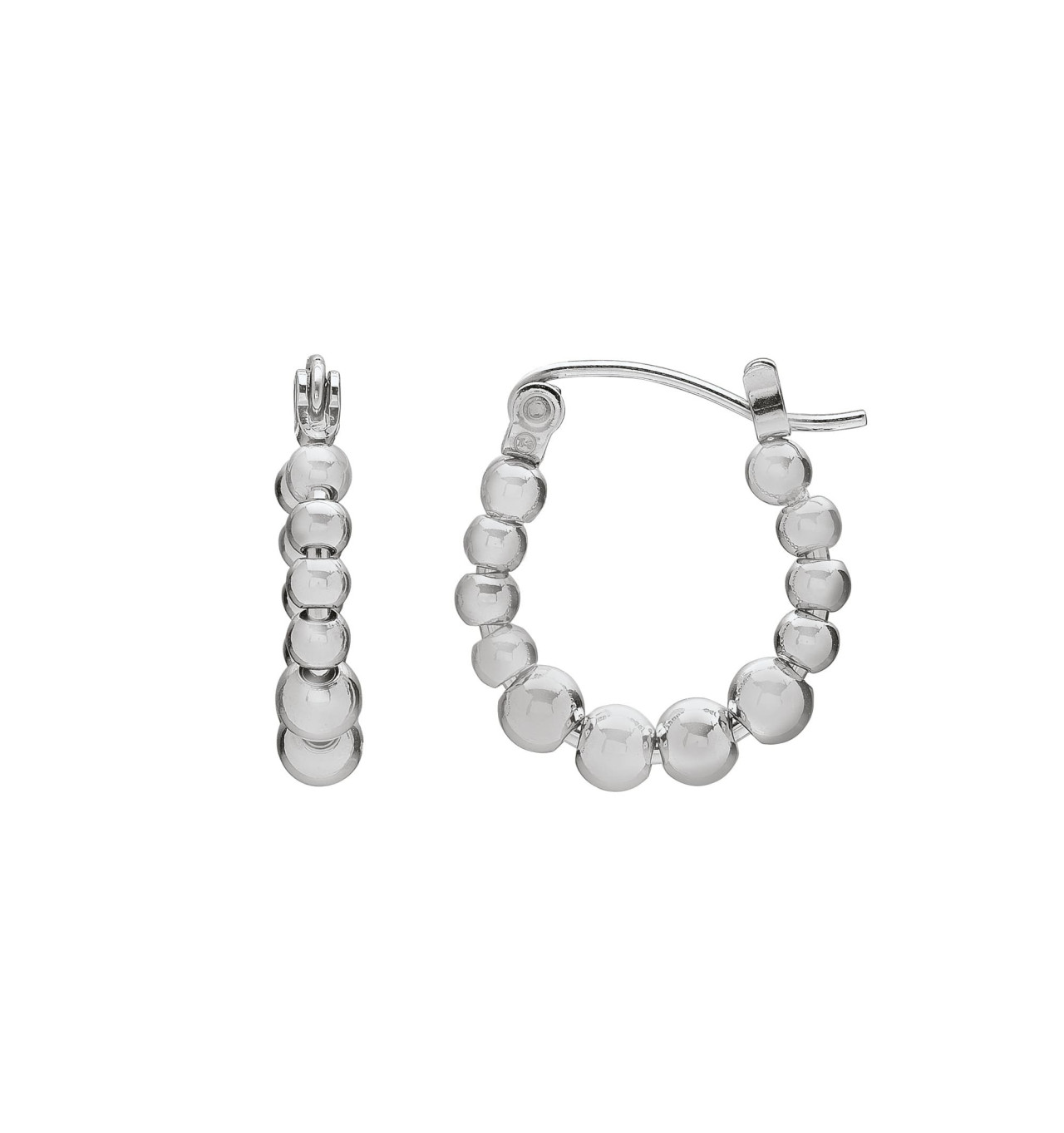 Boucles d'oreilles Créoles en Acier, Marque N°3 | Bijoux Totem