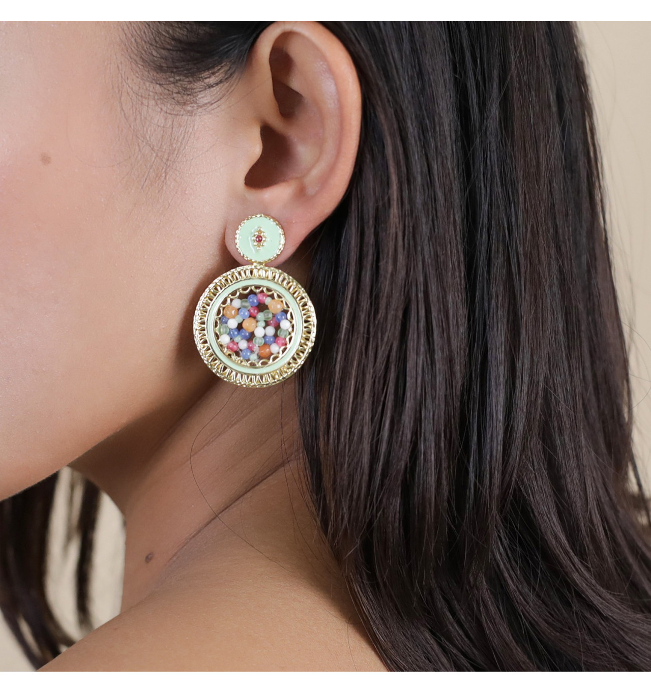 franck herval-suzane-boucles d’oreilles-clips-2-disques-bijoux totem.