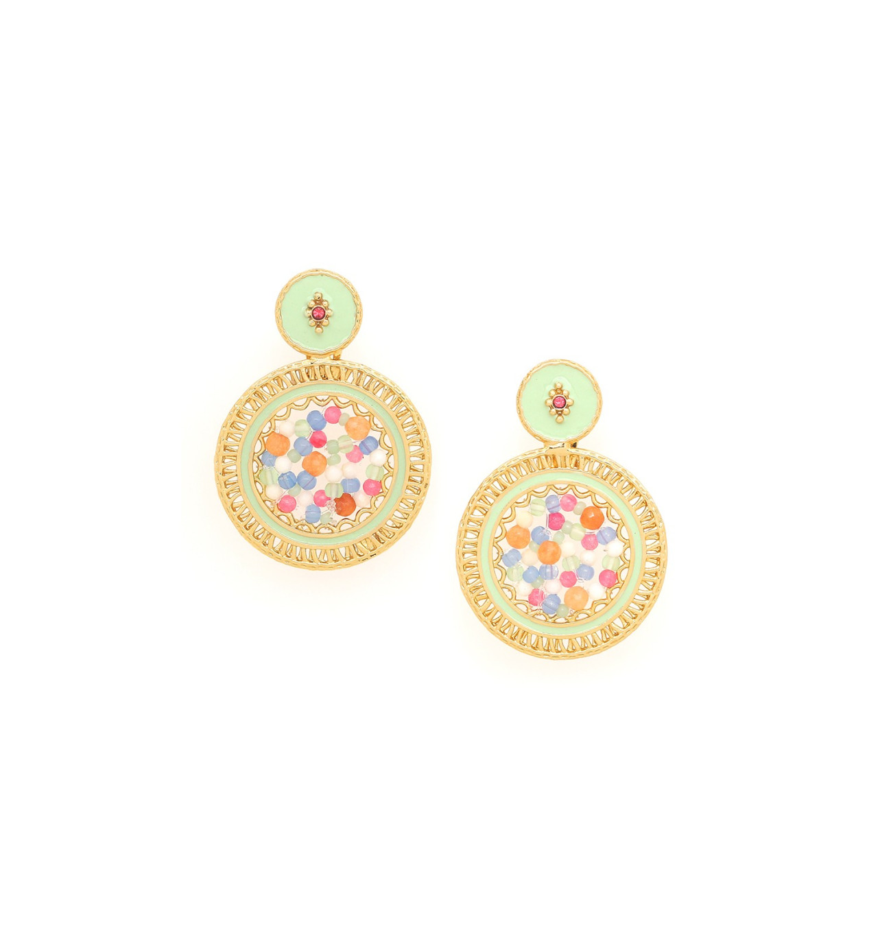 franck herval-suzane-boucles d’oreilles-clips-2-disques-bijoux totem.