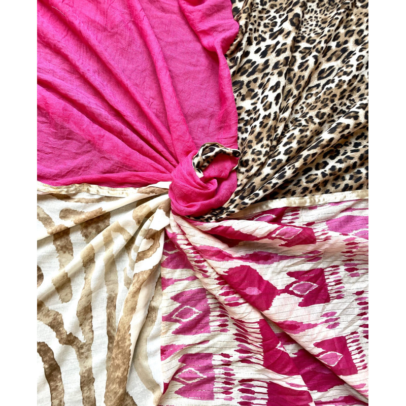 shanna-léa-foulard-fuchsia-beige-blanc-bijoux-totem