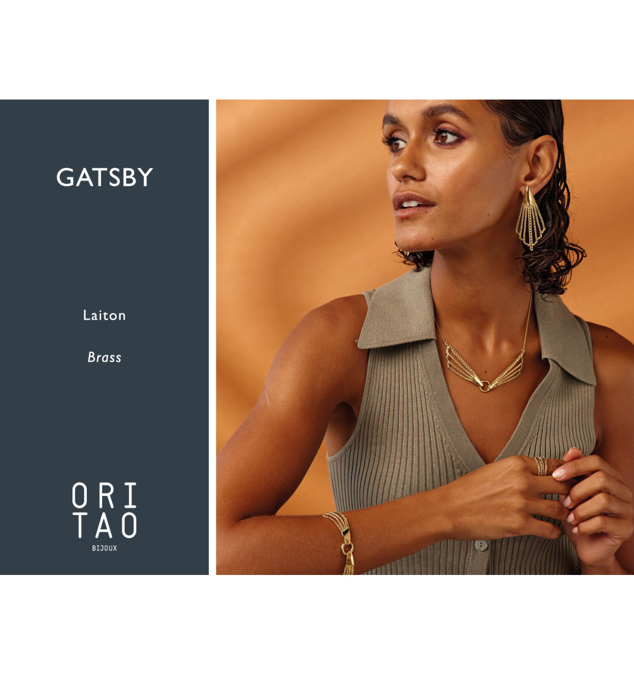 ori tao bijoux-gatsby-bague-ajustable-5 chaines-argentée-bijoux-totem.