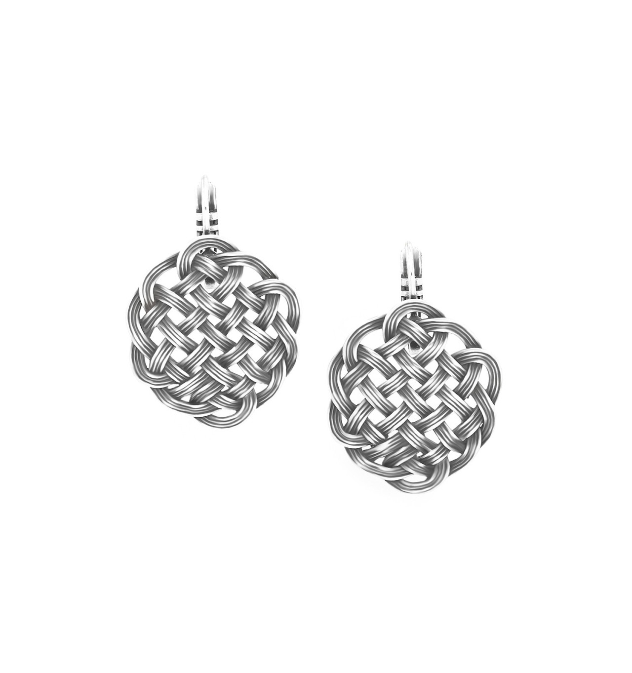ori tao bijoux-shinomoki-dormeuses-tressées-argentées-bijoux totem.