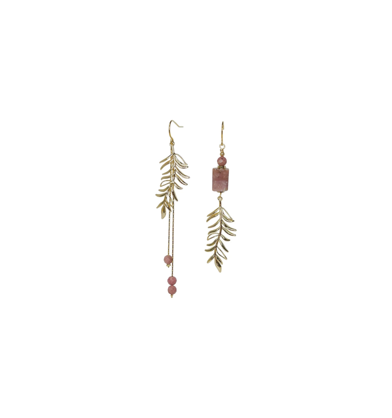 nuances-sérafine-boucles d’oreilles-asymétrique-plaqué-or-bijoux totem