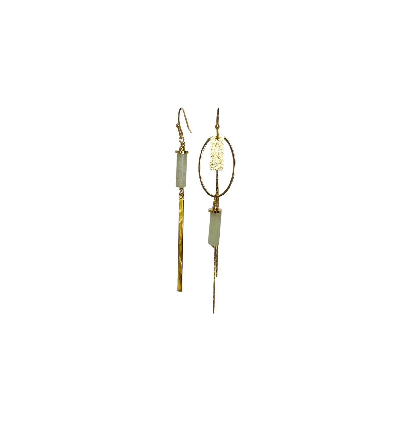 nuances-yumiko-boucles d’oreilles-asymétrique-plaqué-or-bijoux totem