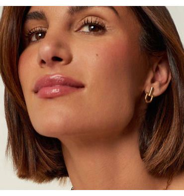 cxc-canela-mini-grillette-boucles d'oreilles-plaquées-or-bijoux totem
