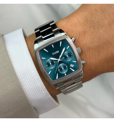 cluse-quartaut-montre-homme-acier-bleu-chrono-bijoux totem